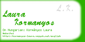 laura kormanyos business card