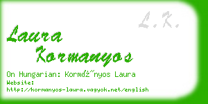 laura kormanyos business card